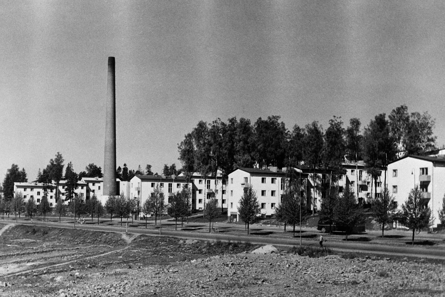 Käpylän olympiakylän kerrostaloja Koskelantiellä