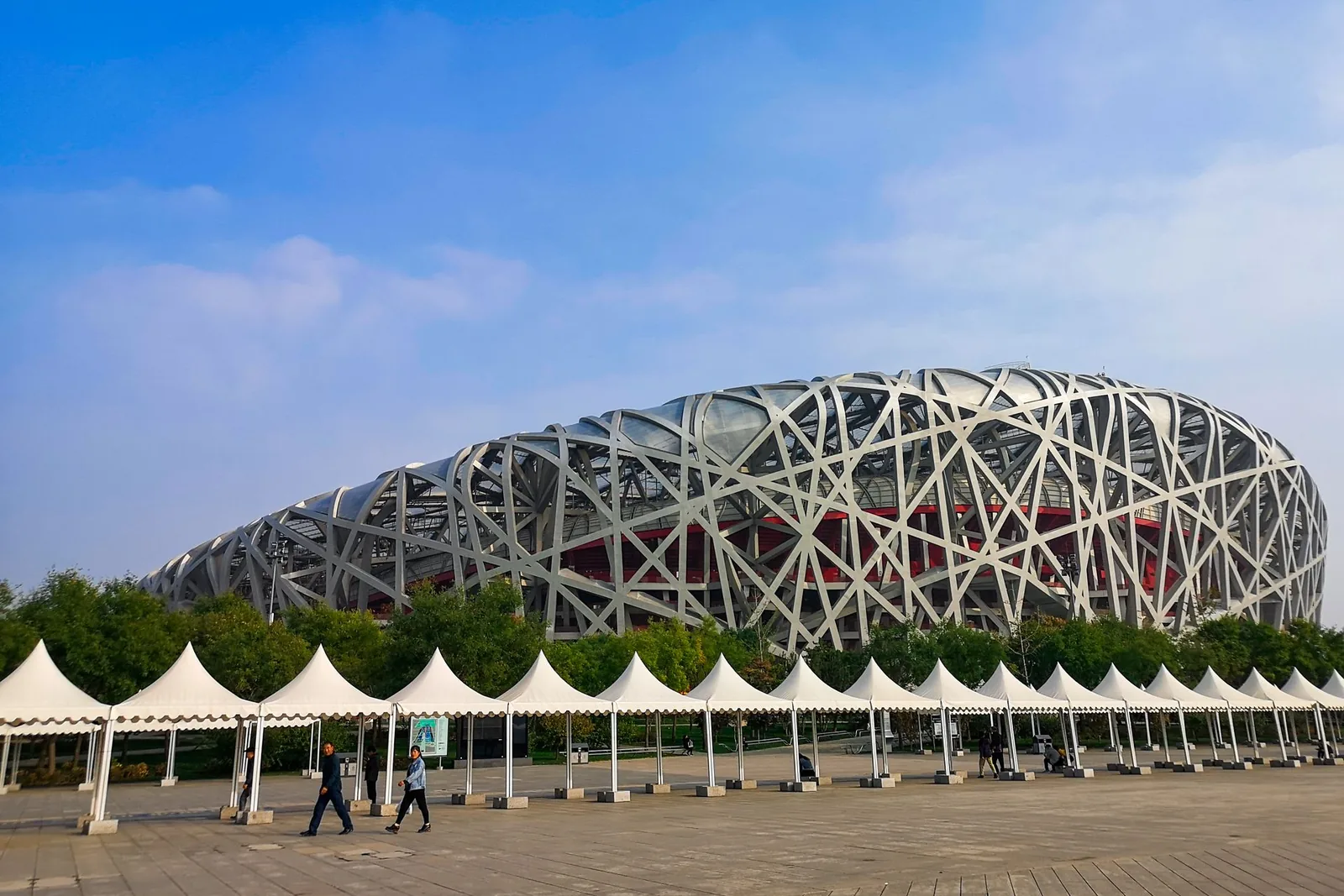 Pekingin kansallisstadion Linnunpesä päivällä