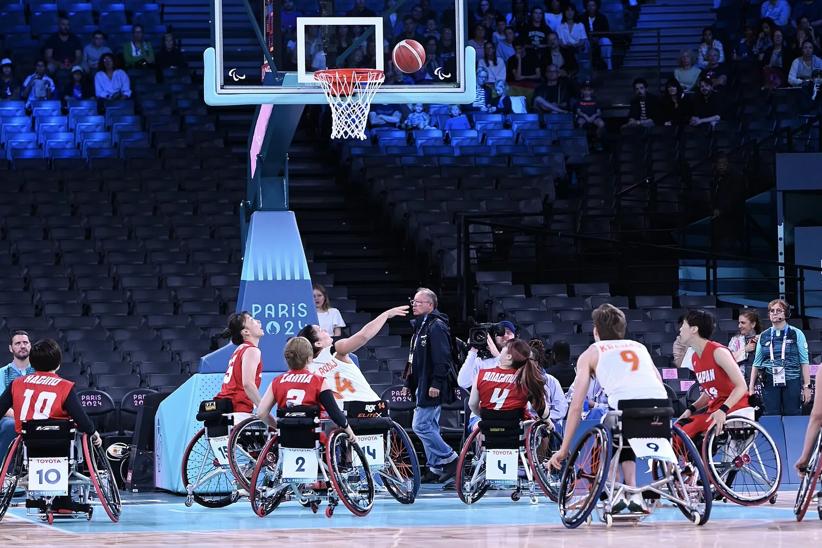 Pyörätuolikoripallo-ottelu Pariisin 2024 paralympialaisissa