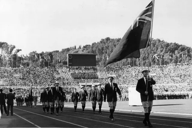 Uuden-Seelannin joukkue Rooman 1960 olympialaisten avajaisissa